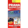 Praha průjezdní plán 1:65 000 + Praha Centrum 1:15 000 - Žaket