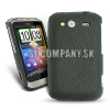 Zadný kryt HTC WildFire S – Leather – čierna