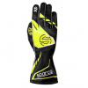 Závodné rukavice Sparco K-ATTACK 2025, čierna/fluo žltá