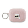 Karl Lagerfeld PU Embossed Karl Head Puzdro pre AirPods Pro 2 - Pink KLAP2PGKIPP
