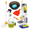 Súprava na Upratovanie pre Deti VYSÁVAČ TYČOVÝ s Funkciou Sania MOP so Sprejom