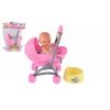 Teddies Bábätko / bábika kĺbová 12cm v kočíku 10x14x18cm plast s doplnkami v sáčku