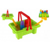 Teddies Sada na piesok plast vedro hrad 31x24cm, lopatka, hrabličky, bábovky 6ks 00880169