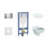 GEBERIT - Duofix Set předstěnové instalace, klozetu Alpha a sedátka, tlačítko Sigma30, chrom SANI11CD1129