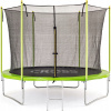 Trampolína CROSS so sieťou, zeleno-čierna, 306x306x250cm