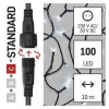 Spojovacia reťaz EMOS 100 LED Standard, 10 m, vonkajšia aj vnútorná, studená biela, časovač (D1AC03)