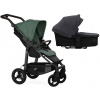 TFK Mono4 2v1 Olive Combi carrycot + Seat unit Nafukovacie kolesá Hlboká vanička Premium Black