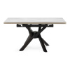 Rozkladací jedálenský stôl s prídavnou doskou s doskou z kameňa 90x150 cm Arlene – Marckeric