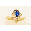 333 zlatý prsteň zafír, cubic Zirconia, DARČEK (333 zlatý prsteň zafír, cubic Zirconia, DARČEK)