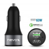 Nevox - 63W USB-C autonabíjačka + QC3.0 Kfz, čierna NX-1679