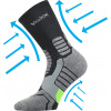 VoXX® Ponožky VoXX Ronin - tm.šedá Veľkosť: 43-46 (29-31)
