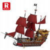 KOCKY REOBRIX THE PIRATE SHIP NÁMORNÁ LOĎ PIRÁTSKE ČERVENÉ PLACHTY 3066 PCS