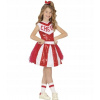 DETSKÝ KOSTÝM PRE ROZTLESKOVAČKU, ČERVENO-BIELE, FLITRY, KARNEVALOVÉ KOSTÝM 128