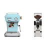 Ascaso Dream PID, Kid Blue + Eureka Mignon XL, CR chrome