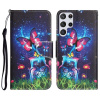 Peňaženkové 3D puzdro COLORED na Samsung Galaxy S23 Ultra 5G – Motýľ z fľaše