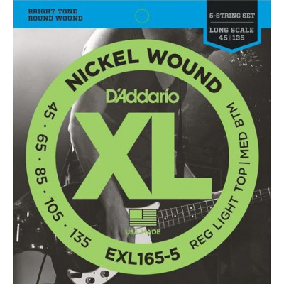 D'Addario EXL165-5 Nickel Wound Bass - .045 - .135