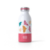 MonBento, Dětská termoska Cooly pink Birds, 350 ml | bílá, růžová