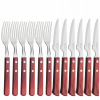 Tramontina Sada steakových príborov s červenohnedou rukoväťou – 12 ks