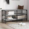 Lavička na topánky sivá sonoma 100x38,5x49 cm kompozitné drevo-ForU-839046