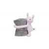 TRIXIE JUNIOR set - deka 75 x 50 cm + plyšový medvídek, šedá/světle fialová