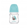 Canpol babies Dojčenská antikoliková fľaša široká EasyStart 120 ml 0m+ Exotic Animals modrá
