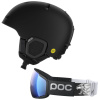 Lyžiarska prilba POC Fornix MIPS Uranium Black Matt + okuliare POC Zonula Race Marco Odermatt