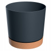 PROSPERPLAST Kvetináč TUBO PM 14,8cm antracit naturo