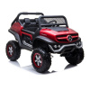 LeanToys l3968 Elektrické autíčko Mercedes Unimog, 4x4, 12V, 2,4 GHz dialkové ovládanie, otváravé dvere, červená