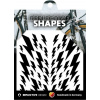 Reflexné nálepky Reflective Berlin Reflective Shapes - Rock Rain - black uni