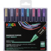 POSCA akrylový popisovač PC-5M - stredne jemný hrot - 1,8 - 2,5 mm - 8 ks súprava - metalické farby