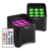 BeamZ Professional BBP48 aku uplight set 2 kusy - IP65 vodeodolný - S RGBAW-UV LED diódami