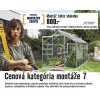 Skleník k stene Vitavia Athena 7000 kombinácia skla a polykarbonátu 265,9x271,4 cm biely