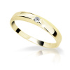 Zlatý dámsky prsteň Danfil DF1617 zo žltého zlata s briliantom 64