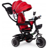 ECOTOYS trojkolka so strechou a vodiacou tyčou, červeno-čierna JM-066-9 RED