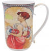 HOME ELEMENTS Porcelánový hrnček 400 ml, Mucha Leto