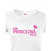 Dámske tričko Som princezná vole, Barva Bílá, Velikost 2XL, Canvas Dámské tričko s krátkým rukávem Bezvatriko.cz 0399