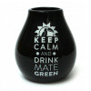 Mate Green Keramická kalabasa Čierna Keep Calm 350 ml