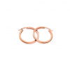 iZlato Forever Hranaté náušnice kruhy 2,5cm v ružovom zlate, 14K IZ26310VR