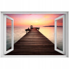 Samolepiace dyhované 3d okno Molo 90x60 (Samolepiace dyhované 3d okno Molo 90x60)