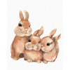 ZUTY Maľovanie podľa čísel KRÁLIK A JEHO RODINA Rámovanie vypnuté plátno na rám Rozmer 80x100 cm