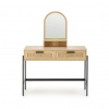 HALMAR Toaletný stolík CARMEN, čierna/prírodná