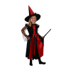 RAPPA Detský kostým čarodejnica čierno-červená s klobúkom (S) e-obal