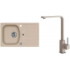 Alveus SET A20179 Beige 55 SETA20179 - Drez Granitový Record 30 - 780x480mm, vanička 360x400x160mm + bateria Afra