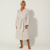 Jednofarebný župan z buklé froté zn. Colombine® s kimono golierom piesková 048 Blancheporte