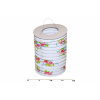 Wiky Lampion válec bílá s květy 15 cm