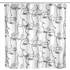 Wenko Sprchový závěs s protiplísňovým nátěrem FACES, 180 x 200 cm, plast, WENKO