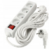 Prodlužovací kabel 5m s uzemněním, 4 zásuvky - bílý 3*1,5 mm2 3680 WV038