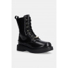 Kožené členkové topánky Love Moschino dámske, čierna farba, na plochom podpätku, JA24194G0LJD0000 EUR 37