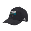 Adidas Pánská kšiltovka San Jose Sharks NHL 2018 Stanley Cup Playoffs Bound Sidepatch Flex Veľkosť: S/M