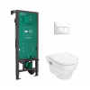 Hansgrohe GladeLake S Set predstenovej inštalácie, klozetu GladeLake S a dosky, tlačidlo iFrame Original Q, biela 60301450-HG